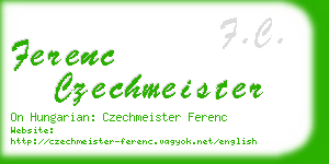 ferenc czechmeister business card